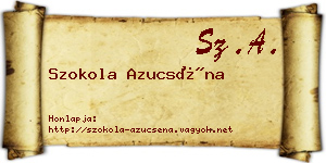 Szokola Azucséna névjegykártya